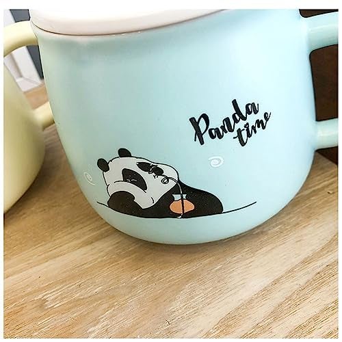 Mockery Funny Coffee Mug, Cute Ceramic Panda Mugs, Lovely Animal Tea Cups with 3D Panda Lid and Spoon, Best Gifts for Women, Mom, Kids, Family, Brothers and Friends (1PCS, 400ML) - Image 5