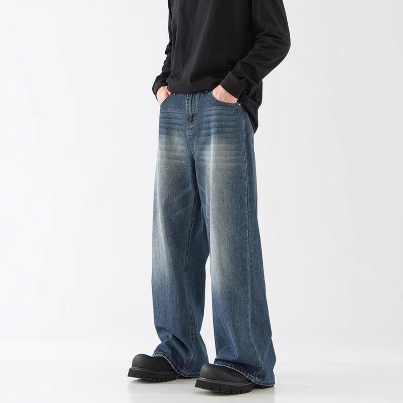 Unisex Classic Denim Jeans Loose Fit Daily Outdoor Wear - Image 1