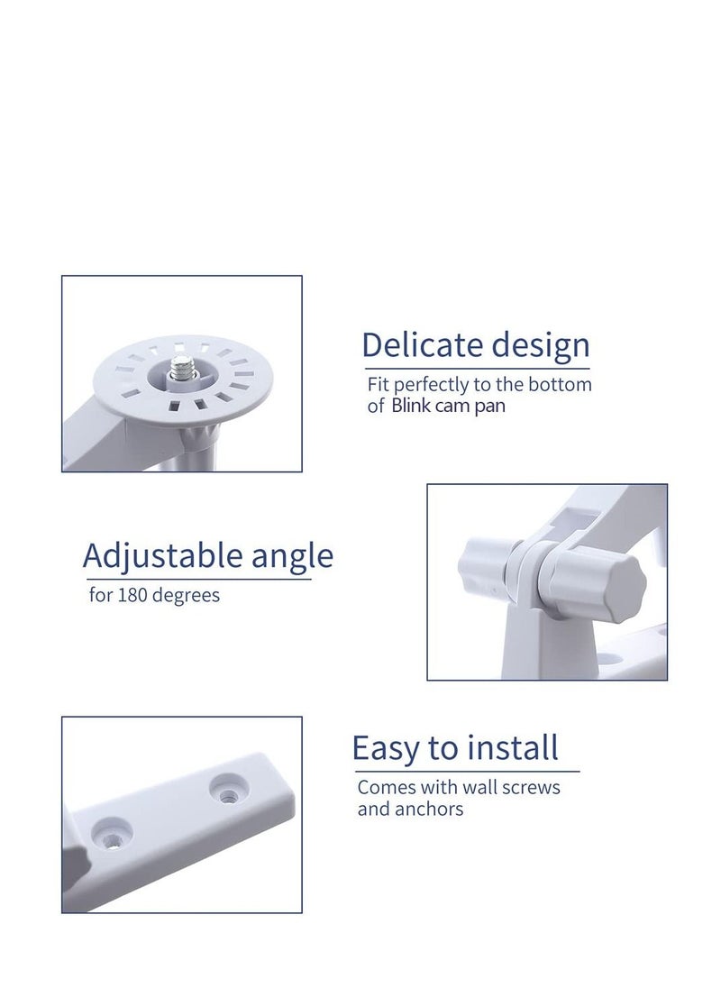 SYOSI - Mini Pan-Tilt Camera, Wall Mount Compatible with Blink, Adjustable Angles Bracket 180 Degree Rotation Easy to Install, Get The Best View,Aluminum Alloy Material (NOT Included The Cam) (2 Pack) - Image 1