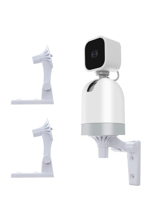 Mini Pan-Tilt Camera, Wall Mount Compatible with Blink, Adjustable Angles Bracket 180 Degree Rotation Easy to Install, Get The Best View,Aluminum Alloy Material (NOT Included The Cam) (2 Pack)