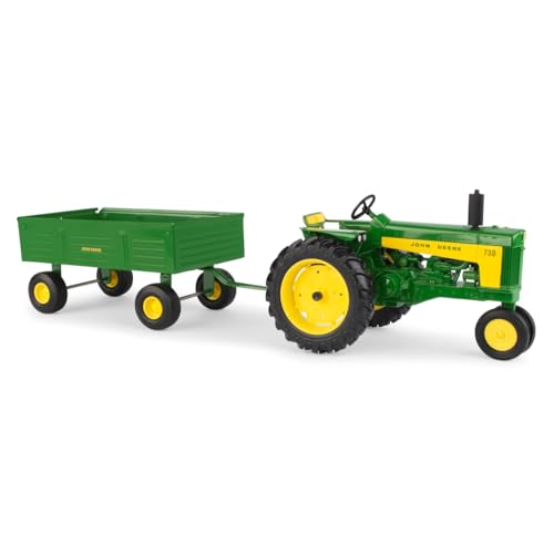 John Deere 730 Tractor with Barge Wagon 116 Scale Ages 3 - Image 1