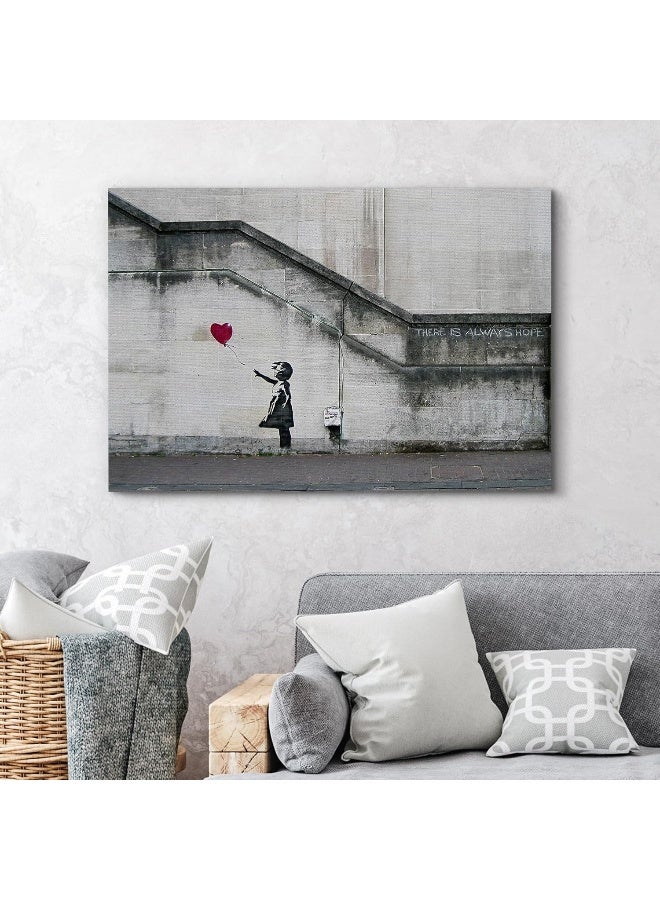 wall26 There is Always Hope Balloon Girl By Banksy Graffiti Canvas Prints Wall Art Canvas Wrap 30cm x 46cm - Image 4