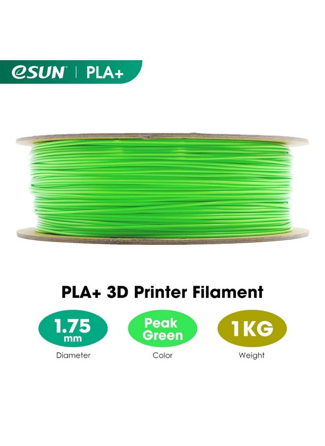 إي صن خيوط eSUN PLA+ مقاس 1.75 مم، خيوط طابعة ثلاثية الأبعاد PLA Plus، دقة أبعاد +/- 0.03 مم، بكرة 1 كجم (2.2 رطل) خيوط طباعة ثلاثية الأبعاد للطابعات ثلاثية الأبعاد، لون أخضر فاتح  - Image 2