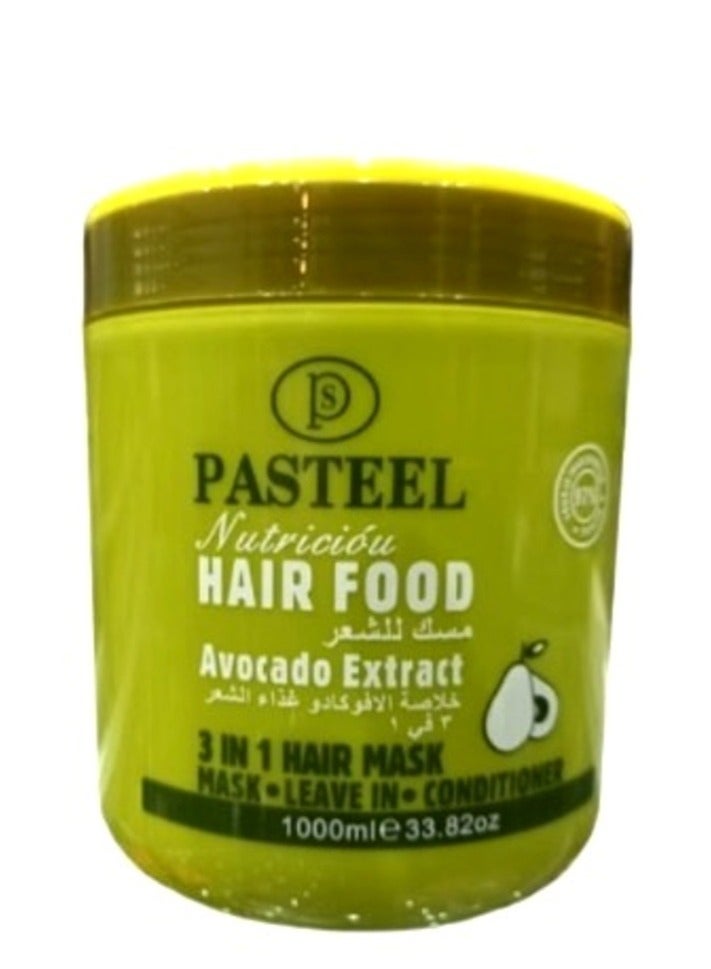 PASTEEL Avocado Hair Mask 3 in 1 Hair Food 1000ml