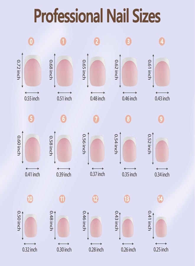 Misssix French Gel Nail Tips, 150Pcs French Tip Press on Nails Short Square Pink, No Need to File 3 in 1 Tips Pre-lasting, Gel Fake Nails for Nail Art DIY 15 Sizes - Image 4