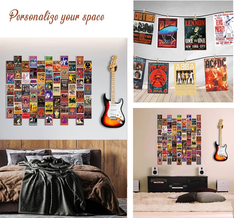 KARTMEN Cardstock Pack Of 54 Rock Band Wall Collage Kit For Bedroom, Living Room, Office-4X6 Inches-Glue Dots Included - Image 2