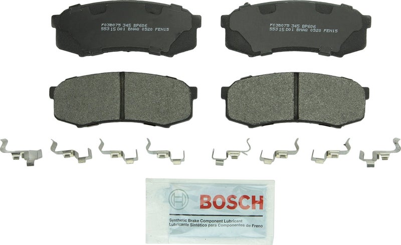 BOSCH BP606 QuietCast Premium Semi-Metallic Disc Brake Pad Set - Compatible with Select Lexus GX460, GX470, LX450; Toyota 4Runner, FJ Cruiser, Land Cruiser, Sequoia; REAR - Image 1