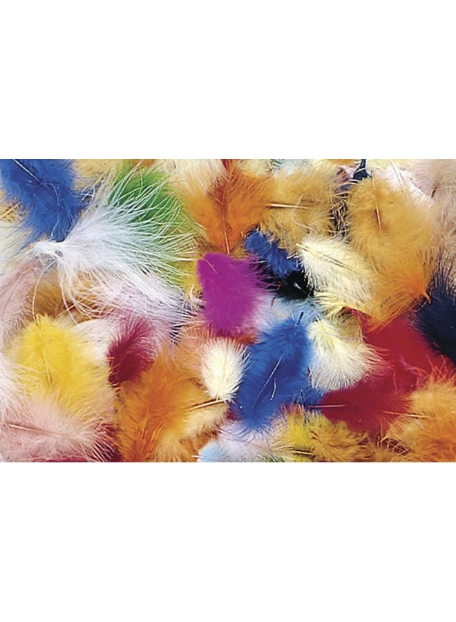 School Smart 85836 Maribu Feathers - 1/2 Ounce - Set of 150 - Assorted Colors - Image 1