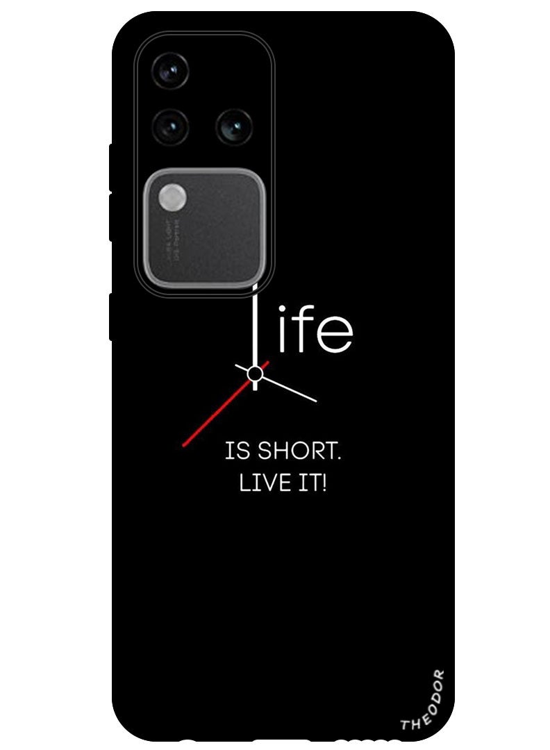 Theodor Protective Case Anti Scratch Shock Proof Bumper Cover For Vivo S18 Pro Life is Short (2)  - Image 1