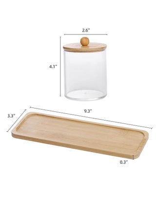 Bathroom Jar & Cotton Ball Holder Set