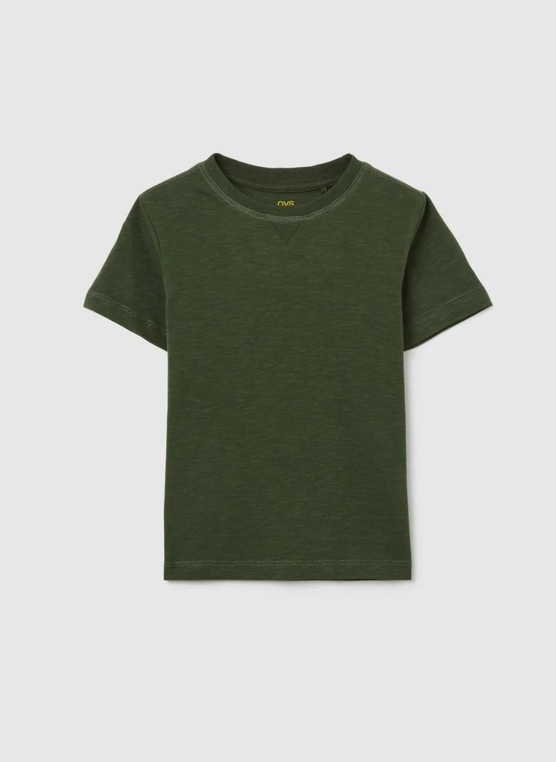 او في اس Ovs Kids Green Short Sleeve Cotton T-Shirt