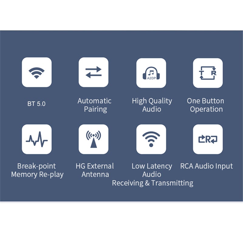 المستقبل والمرسل الصوتي T-R22 مع تكنولوجيا Bluetooth 5.0 - محول صوت لاسلكي 2 في 1 مدخل USB RCA AUX 3.5 مم للتلفيزيون، وسيارة، وستيريو، وسمعة، وسماعات - Image 3