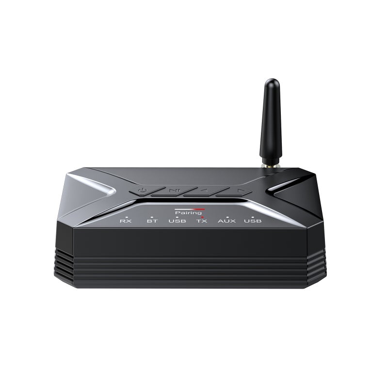 المستقبل والمرسل الصوتي T-R22 مع تكنولوجيا Bluetooth 5.0 - محول صوت لاسلكي 2 في 1 مدخل USB RCA AUX 3.5 مم للتلفيزيون، وسيارة، وستيريو، وسمعة، وسماعات - Image 1