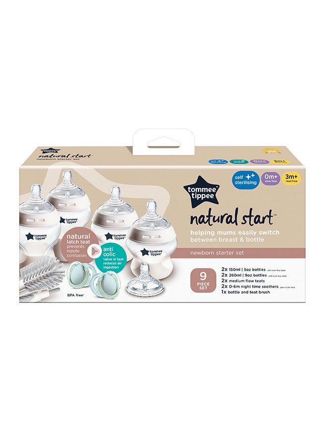 tommee tippee Closer To Nature Newborn Baby Bottle Starter Kit, 2x150ml and 2x260ml Anti-Colic Baby Bottles With Slow Flow Teats, 0+ Months - Assorted - Image 2