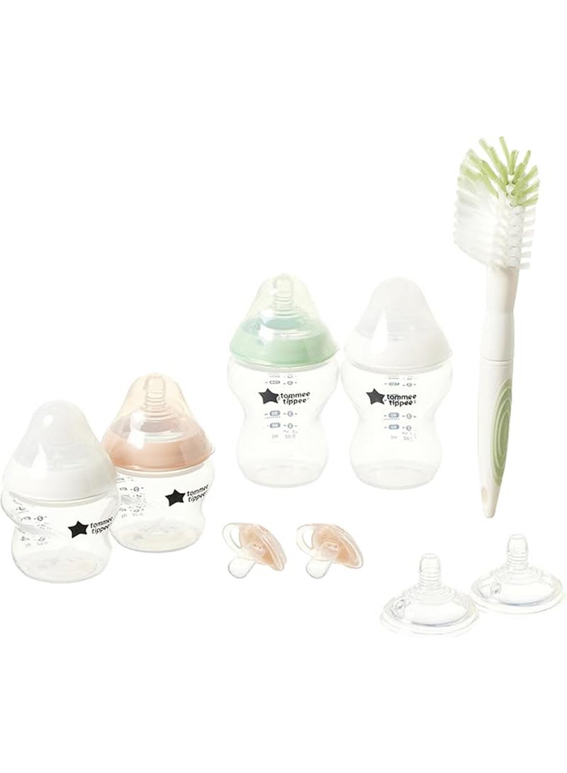 tommee tippee Closer To Nature Newborn Baby Bottle Starter Kit, 2x150ml and 2x260ml Anti-Colic Baby Bottles With Slow Flow Teats, 0+ Months - Assorted - Image 5