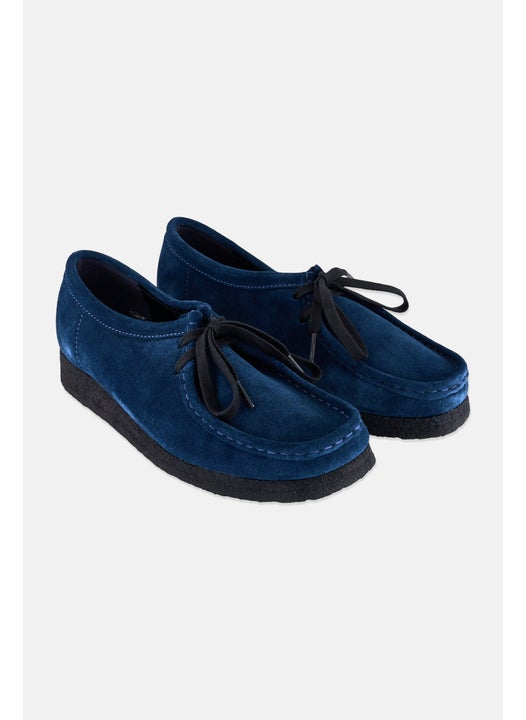 Women Standard Wallabee Lace Up Shoes, Deep Blue