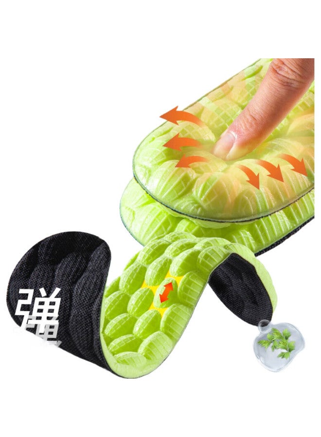 Warrior Pack Of Warrior Sports Insoles For Men, Shock Absorbing, Soft And Bouncy, Odor-Resistant, Breathable, Sweat-Absorbing, Military Training 7071 Green Black 35-36 - Image 2