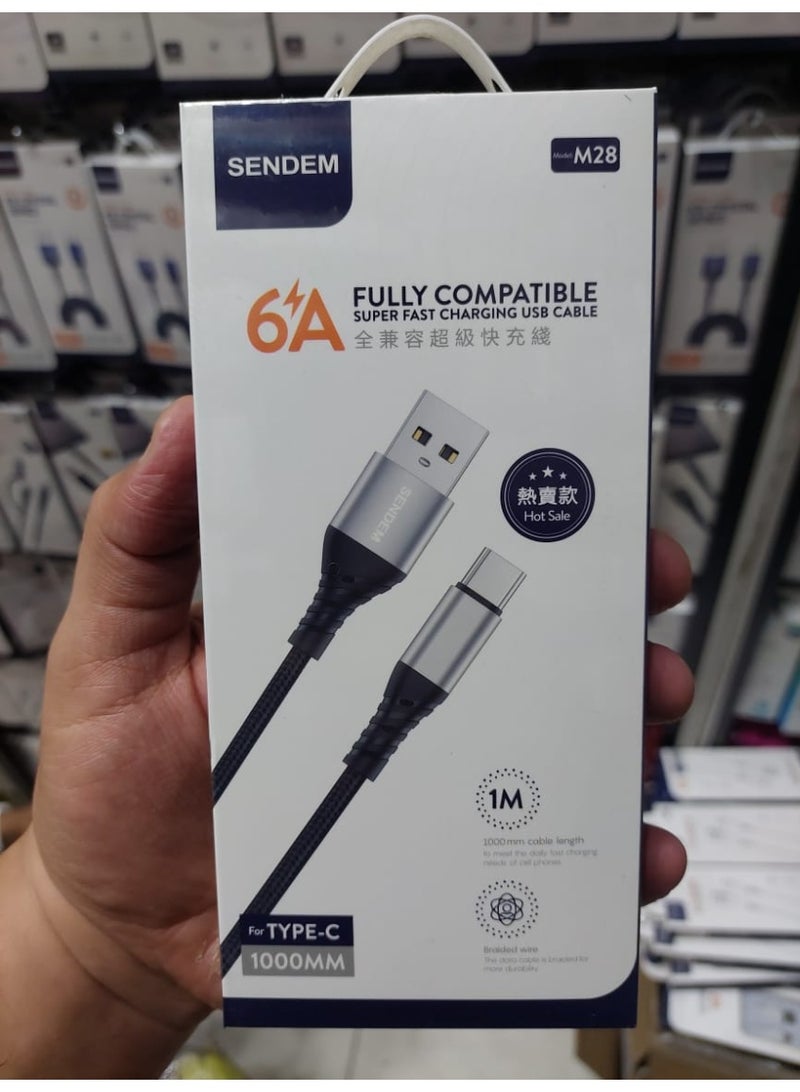 سيندم كابل شحن قوي 6 امبير – يدعم الشحن السريع مع نقل بيانات بكفاءة - متوافق معType-C - Image 2