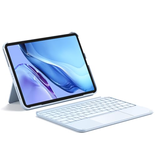 Inateck for iPad 11th/10th Generation Case with Keyboard,for iPad 10th(10.9")/11th Gen(2025 A16),Air 11" M3/M2,Air 6/5/4th,Pro 11 4/3/2/1th,Ultralight Detachable Keyboard with Touchpad, AceTouch Blue - Image 1