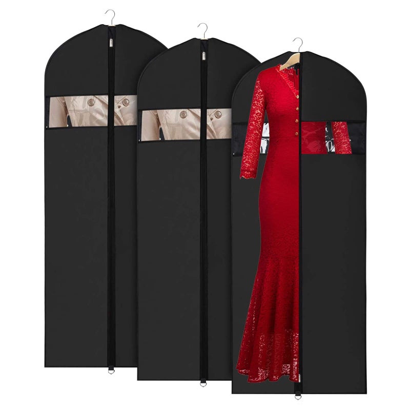 KEEGH Dress Cover Bag 60 Foldable Clothes Covers Protector Bags Oxford Fabric Wedding Dress Bag Dustproof Garment Covers Suit Bags Moth Proof Garment Bags for Storage and Travel  3 Pack