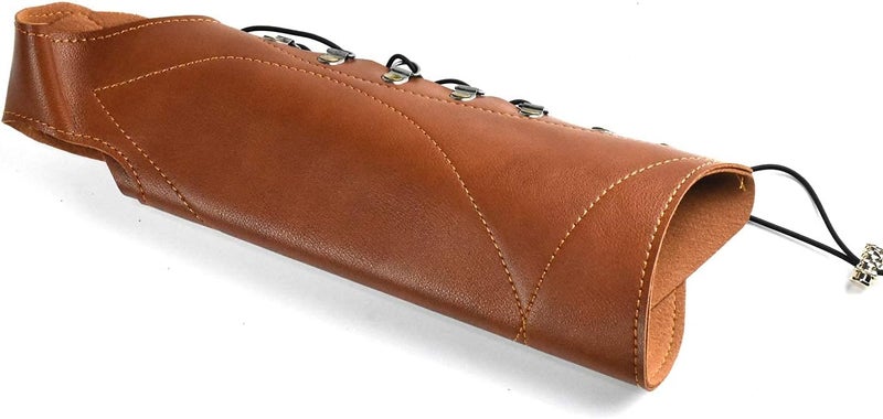Windfulogo PU Leather Archery Arm Guard Hand Protector Brace Longbow Hunting Shooting - Image 5
