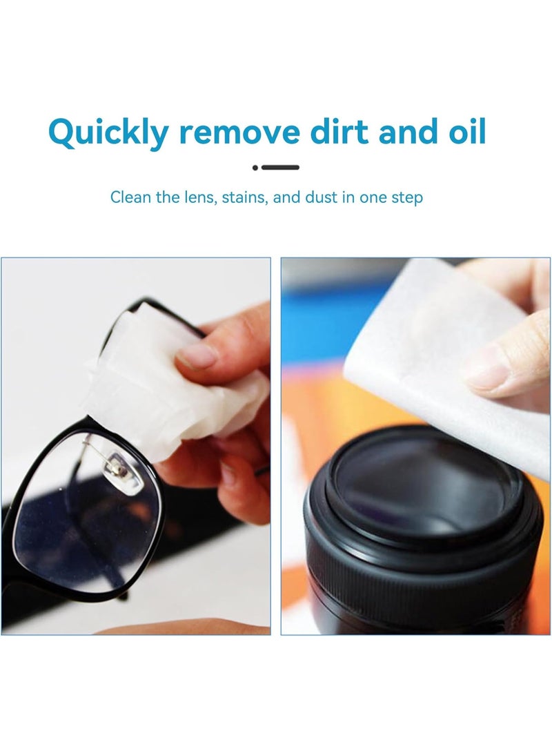 Pre-Moistened Lens Wipes - Portable Cleaning Wipes for Glasses Phones Camera Lenses Screens - 100 Count Wipes - Image 3