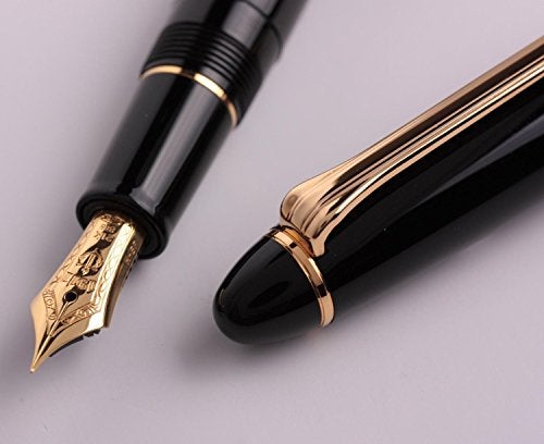 Sailor 1911 Large Black Gold Trim 21K Gold Medium Point Fountain Pen - 11-2021-420 - Image 3
