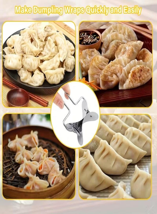 Kymio 2 in 1 Stainless Steel Puri Cutter Dough Cutter Momos Dumpling Poori Roti Pastry Cutting Wheel Kitchen Tool for Chapati Kachori Pizza Sheet Manual Food Grade Steel - Image 4