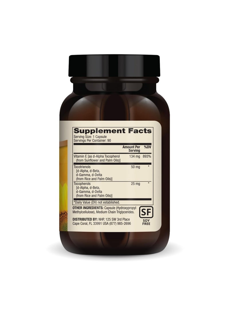 Dr. Mercola Vitamin E, 134 mg d-Alpha Tocopherol Per Capsule, A Balance of Tocopherols & Tocotrienols, 90 Capsules, Dietary Supplement - Image 2