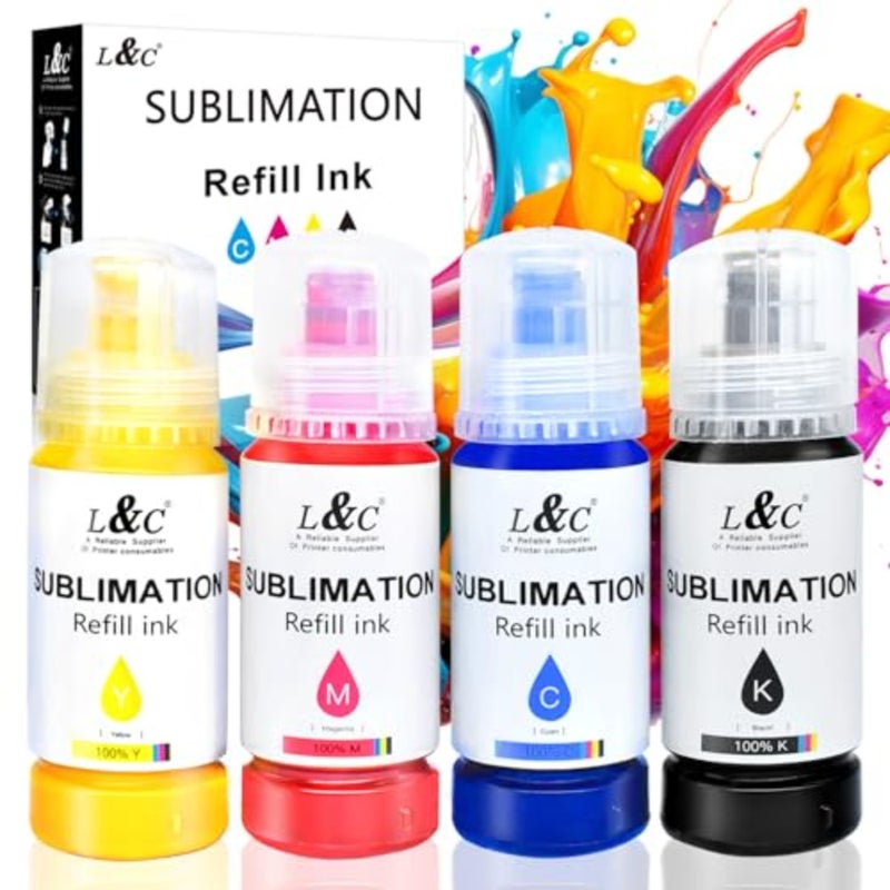 حبر التسامي لطابعة epson ecotank et 2810 2850 2830 2815 4810 EcoTank الملء التلقائي/خالية من ICC/مضاد للأشعة فوق البنفسجية - Image 1