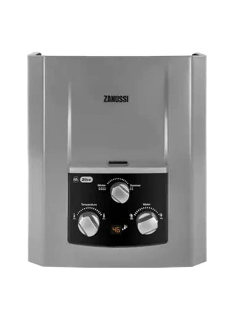 ZANUSSI Digital screen water heater, capacity 6 liters, with adapter, silver - ZYG06313SL 