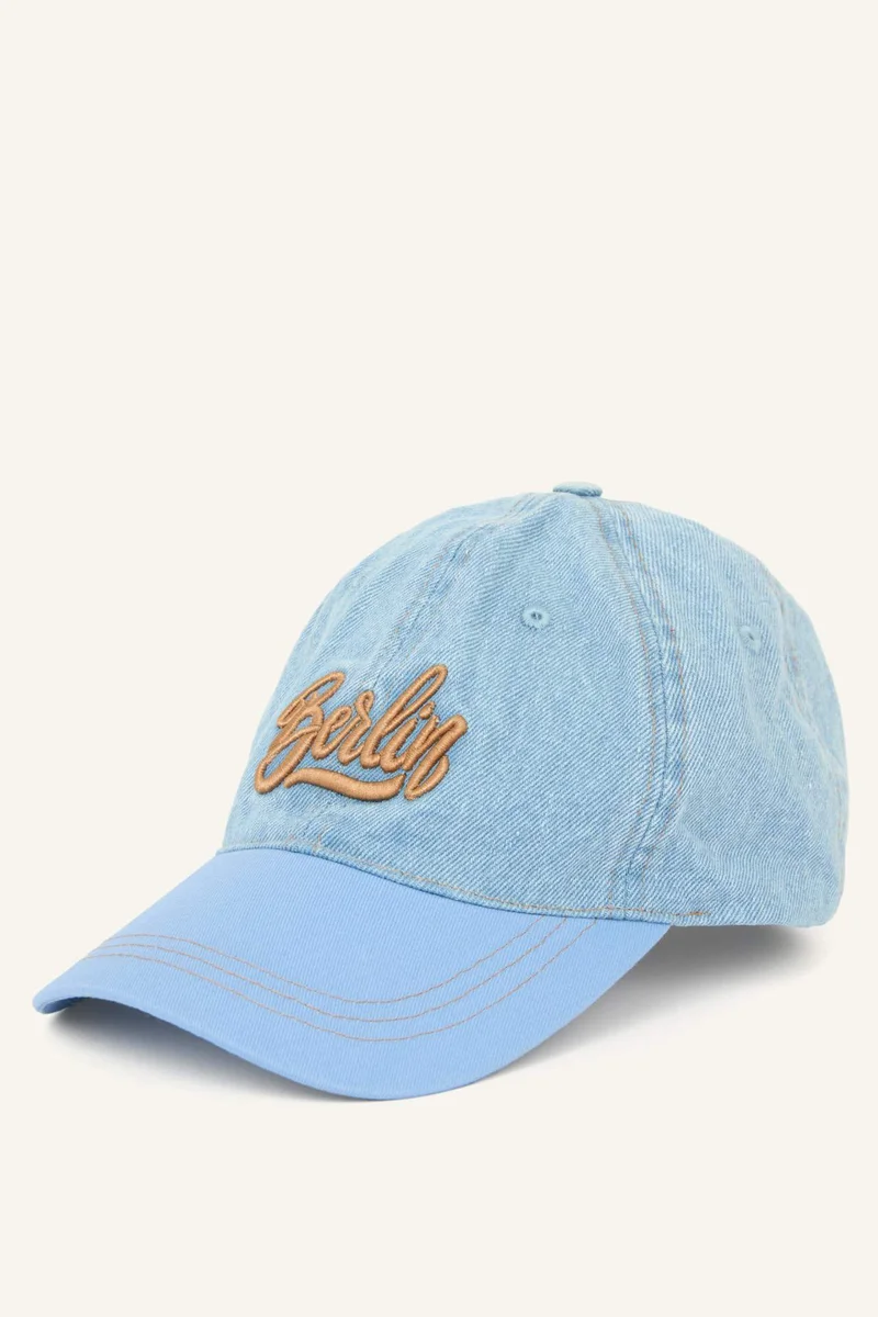 ديفاكتو Man Denim Embroidered Hat