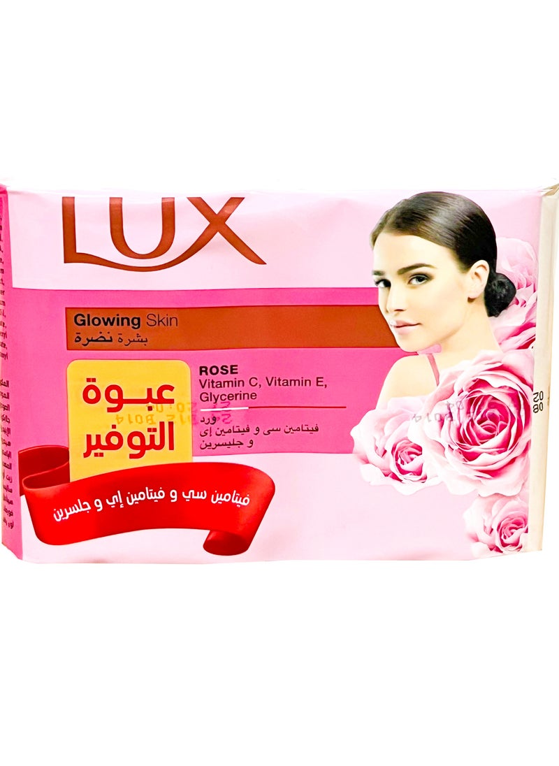 Lux - Lux Bar Soap Rose Vitamin c Vitamin e Glycerine 4 Pieces 660 gm - Image 1