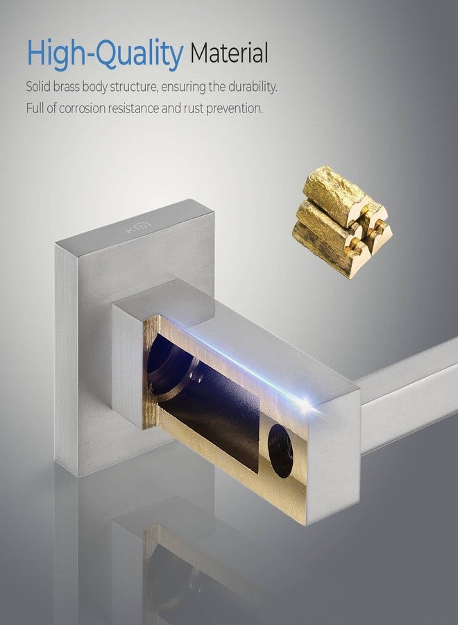 كيبي حامل ورق تواليت KIBI Cube Series من النيكل المصقول، يُثبّت على الحائط - حامل لفافات مناديل من النحاس الصلب، بتصميم عصري مع لمسة نهائية مقاومة للخدش، مناسب للحمام والمطبخ والحمام (KBA1502BN) - Image 3