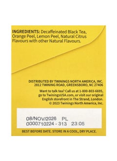 Twining's Twinings, Flavored Black Tea, Lady Grey, Decaffeinated, 20 Tea Bags, 1.41 oz (40 g)  - Image 2