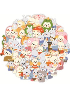 Generic 50-Piece Rabbit Stickers Cartoon Vinyl Aesthetic Sticker Laptop Stickers for Skateboard Guitar Travel Case Graffiti Sticker Door Luggage Car Bike Bicycle for Kids Teens Girls Adults  - Image 1