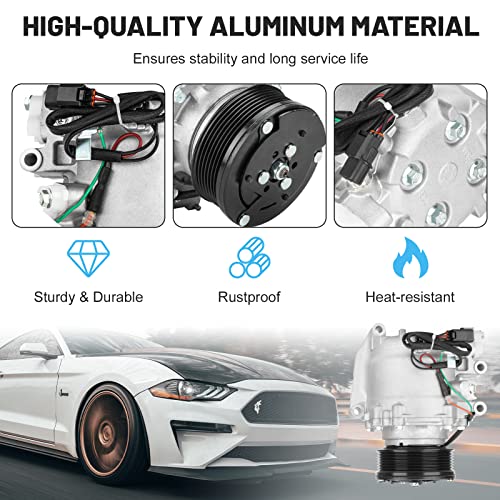 ILONPA New AC Air Condition Compressor with Clutch for Honda Civic 1.8L 2012-2015, Acura ILX 2.0L 2013-2015 1600352 38800-R1B-A01RM - Image 5