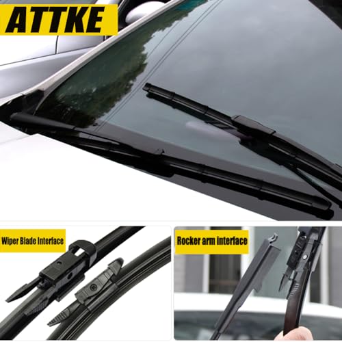 ATTKE OEM Quality Front Windshield Wiper Blades, 2007 Mercedes-Benz R63 AMG R500 2006-2007 R350 2006-2012 ML/GL 320 450 550 500 28" + 21" OEM Replacement (Set of 2) - Image 3