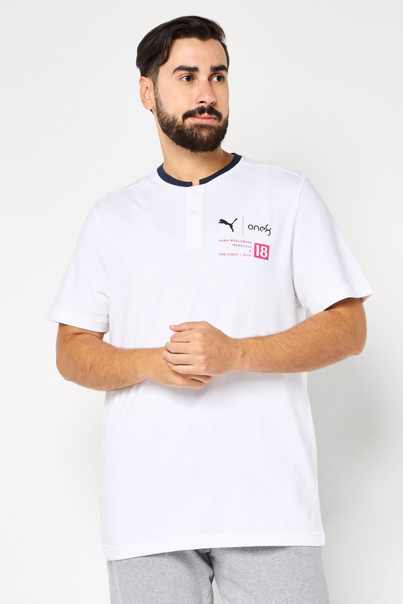 PUMA Men Slim Fit Short Sleeve Outdoor T Shirt, White - Image 1