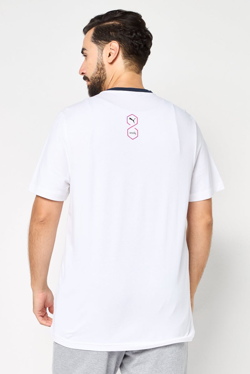 PUMA Men Slim Fit Short Sleeve Outdoor T Shirt, White - Image 4