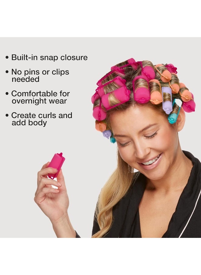 CONAIR Foam Hair Rollers - 48 Count, Assorted Colors - Heatless Curls, Overnight Curls, Foam Rollers With Storage Case  - Image 3