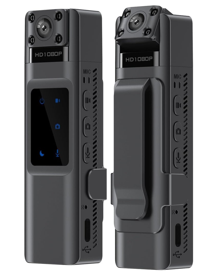 KASTWAVE 1080P HD Body Mounted Camera, Mini Wearable Body Worn Cam with Night Vision,for Law Enforcement Recorder,Indoor/Outdoor Use with Night Vision, 8 HR Battery Life - Image 1