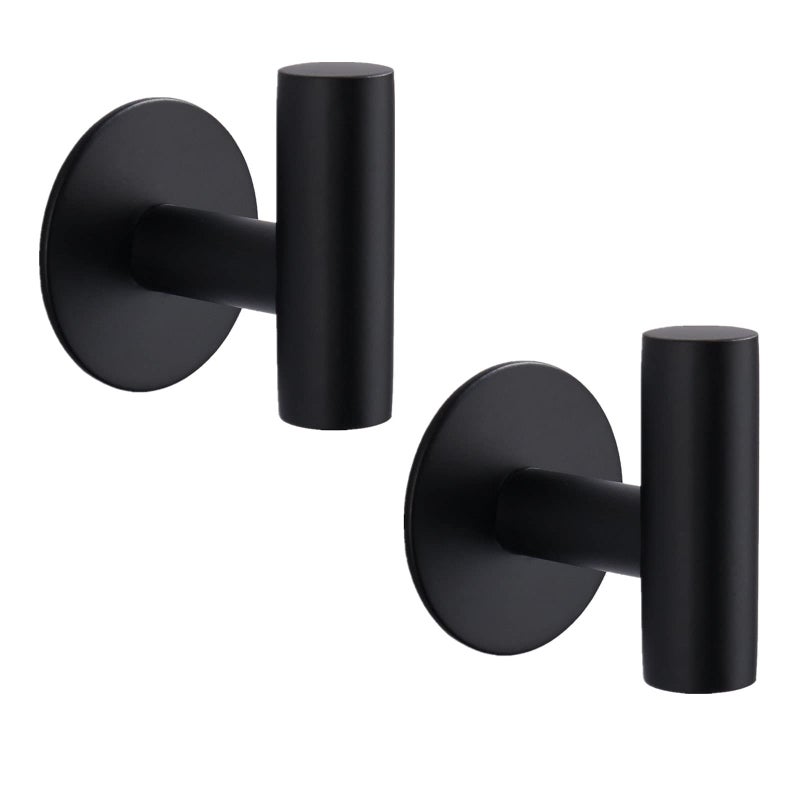 Bntuk Adhesive Hooks Heavy Duty Wall Hooks Stainless Steel Waterproof Shower Hook, Adhesive Holder Coat Hook for Hanging, Wall Mounted Towel Hooks for Bathroom Glass Window- 2 Pack - Image 1