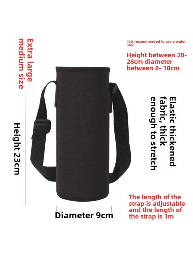 Sports 200-1500ml Cup Set Thermos Cup Bag Slung Protective Cover With Rope Outdoor Kettle Bag Bottle Bag-Color:Standard-Capacity:Extra Large Size (9*23cm)  - Image 1