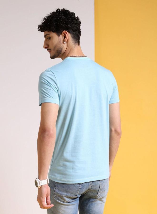 شركة المرآب الهندية تيشيرت بقصة سليم فيت بنمط كُتل الألوان - Image 4