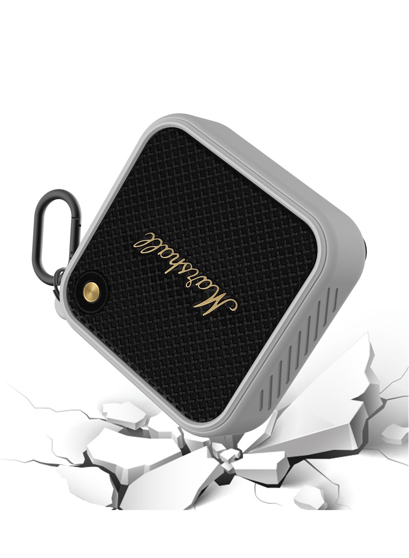 Suitable for Marshall Bluetooth speaker silicone protective case, anti drop MARSHALL WILLEN silicone case Silver Grey