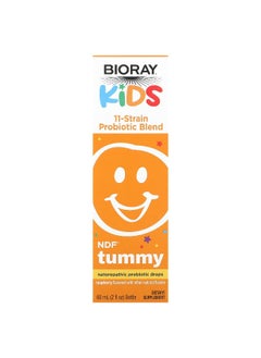 BIORAY Bioray, Kids, NDF Tummy, 11-Strain Probiotic Blend, Raspberry, 2 fl oz (60 ml) 