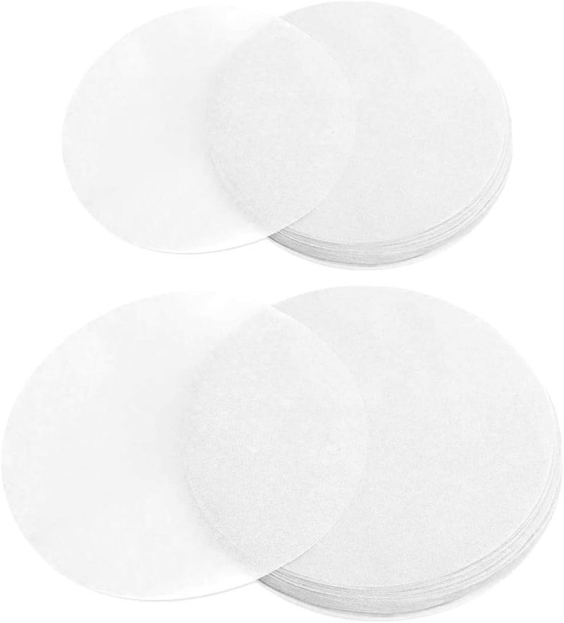 Ergonflow 100 Sheets Parchment Paper Rounds 6" and 8" Diameter-Non-Stick Cake Pan Liner Circles,Cookie Baking Sheets,Precut for Cake Baking, White