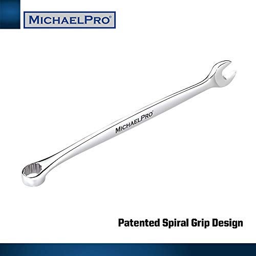 MichaelPro 8-Piece Metric Wrench Set Chromium Vanadium Steel, Ergonomic Spiral Grip, Unique Angular Design - Image 4