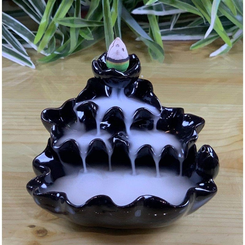 NYRWANA Ceramic Smoke Fountain 11 x 12 x 8 cm Black - Image 2